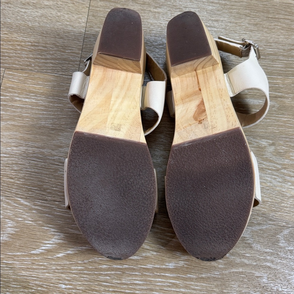 Nisolo All-Day Open Toe Clog Heel Sandal in Bone Size 9 - Picture 10 of 13